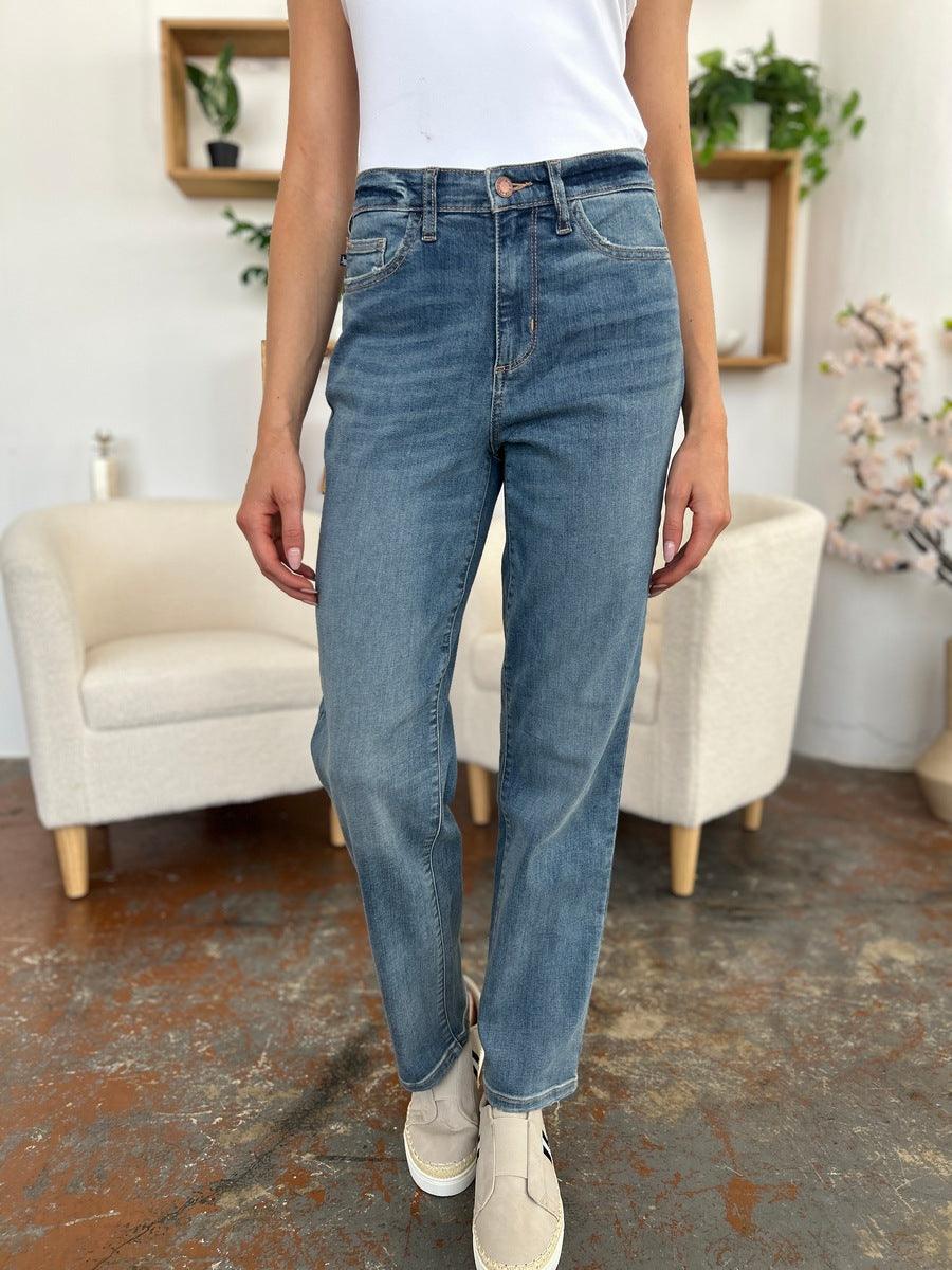 Judy Blue Full Size High Waist Straight Jeans - sneakershuborg