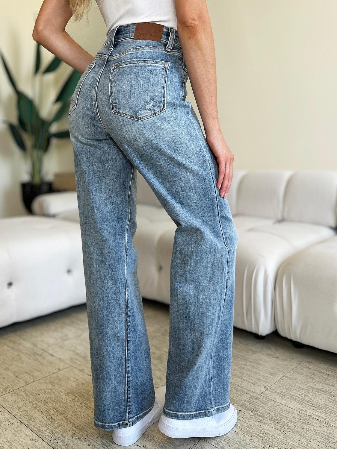 Judy Blue Full Size High Waist Straight Jeans - sneakershuborg