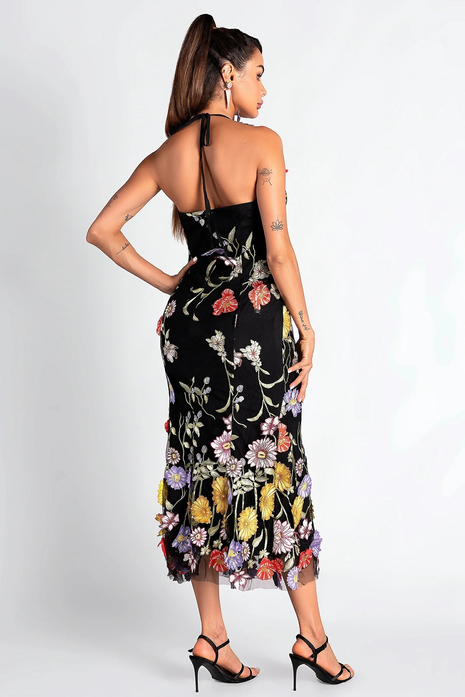 Seth Halter Embroider Floral Dress sneakershuborg