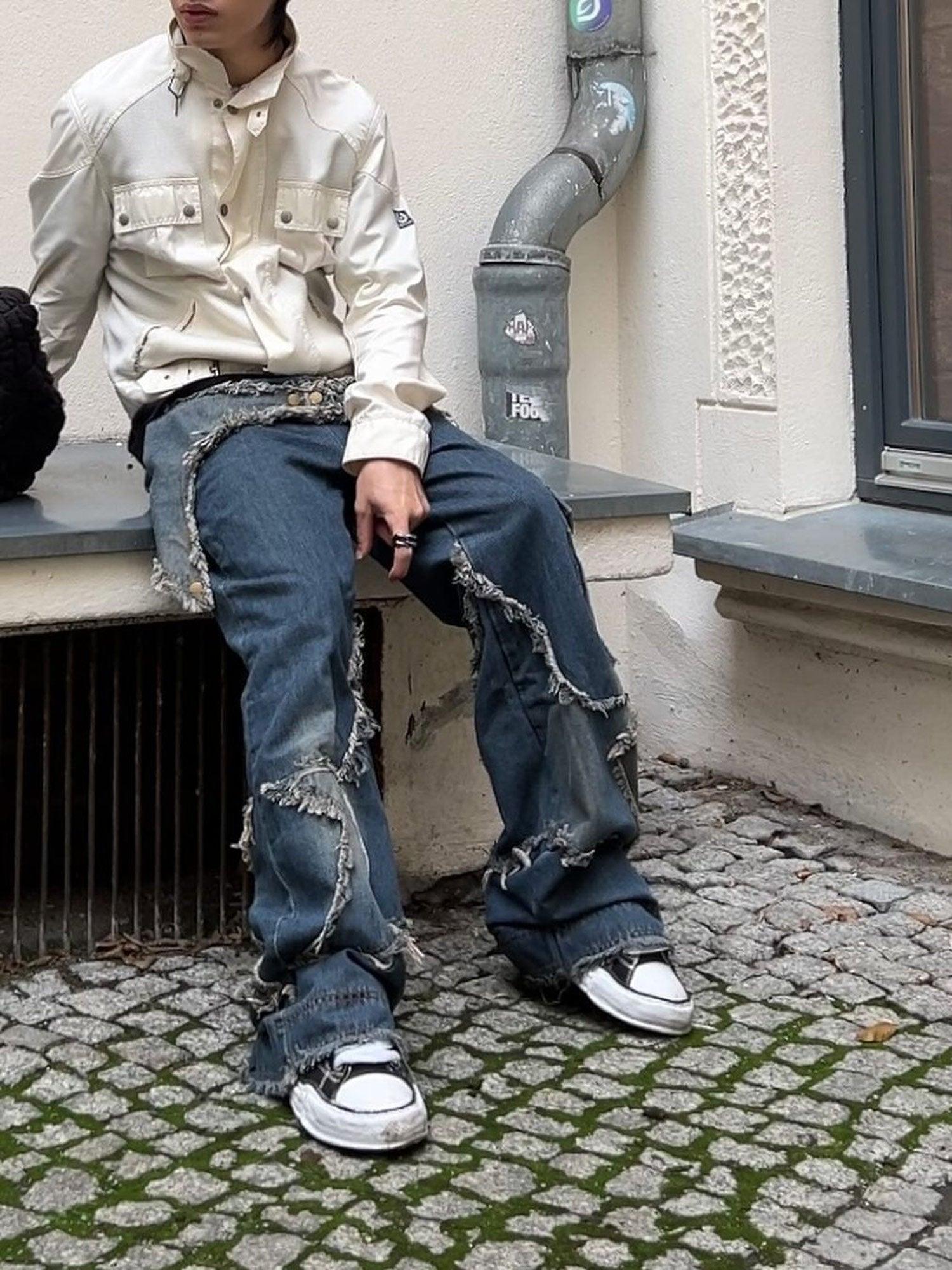 Sneakerhub Patch Embroidered Straight-leg Jeans - 1572 - sneakershuborg