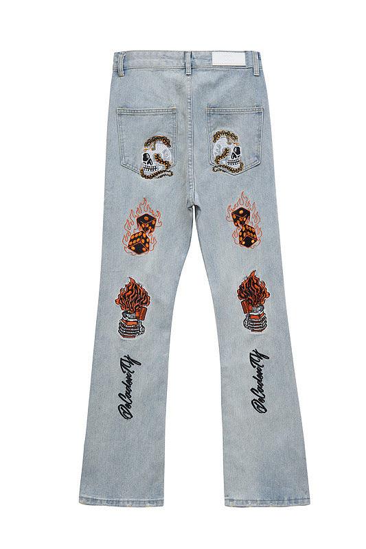 Sneakerhub High Street Embroidery Retro Jeans - 1574 - sneakershuborg