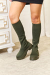 WILD DIVA Footwear Knee High Platform Sock Boots - sneakershuborg