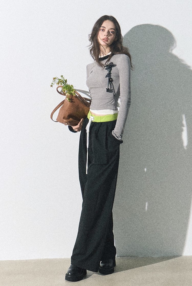 Wide Leg Drawstring Pants sneakershuborg