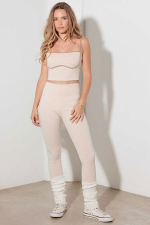 Le Lis Ribbed Crop Cami and High Waist Brushed Leggings Set - sneakershuborg