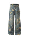 Sneakerhub Street Washed Floral Baggy Jeans - sneakershuborg