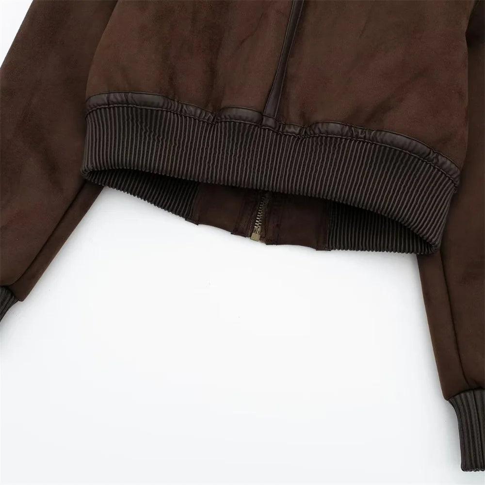 Fashionable solid color lapel loose double-sided jacket jacket eprolo