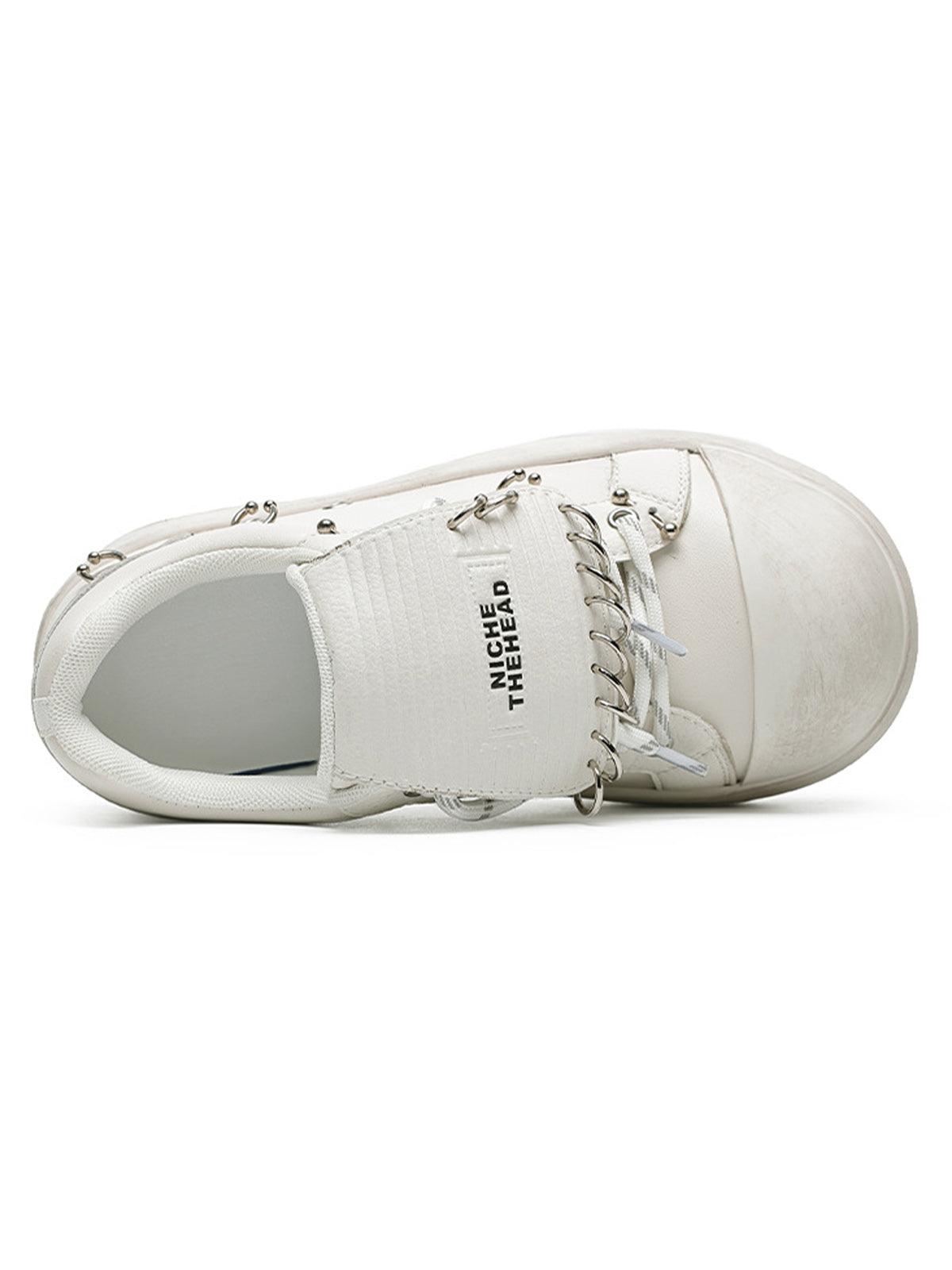 Sneakerhub Punk Metal Ring Platform Sneakers - sneakershuborg