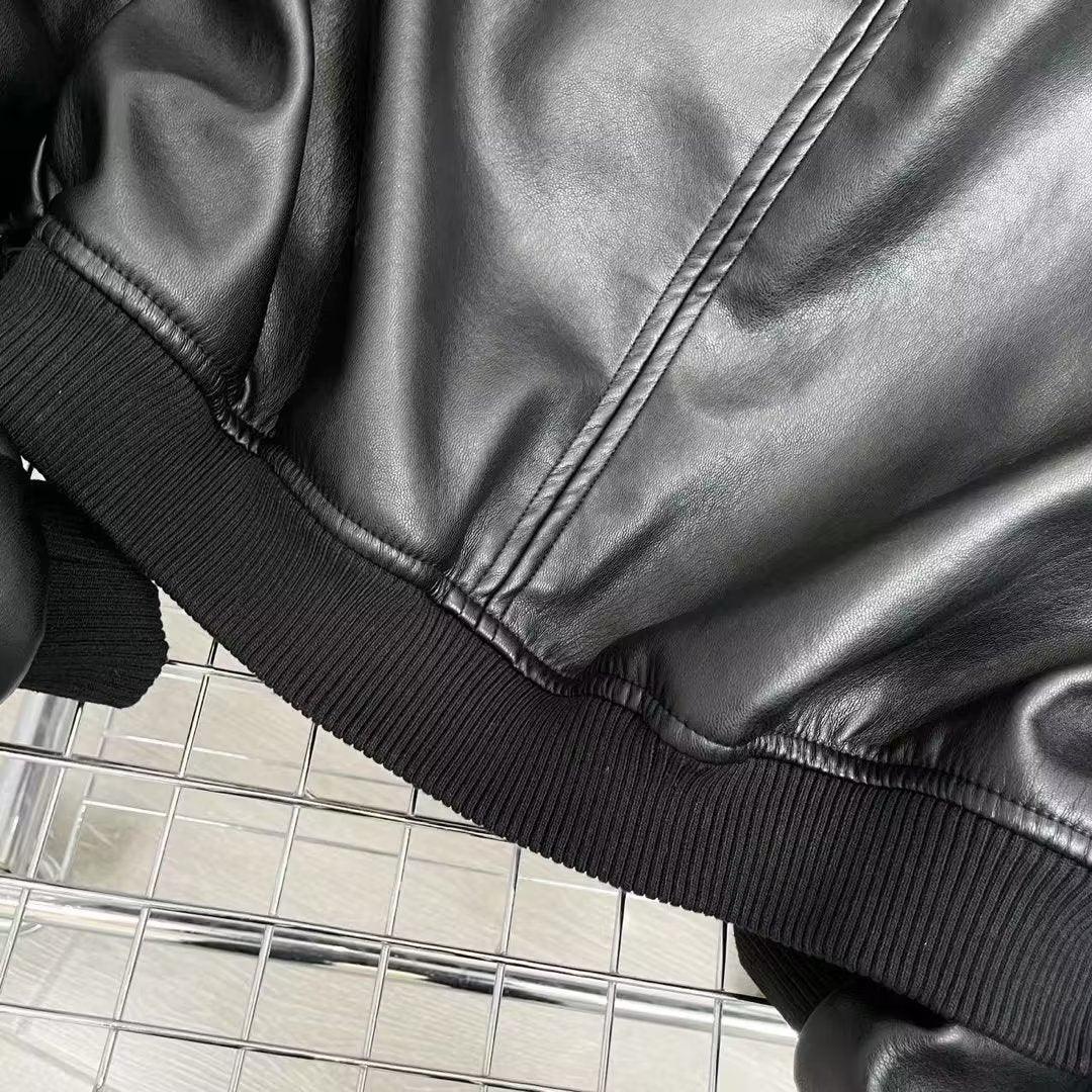 Woman Zipper Leather Jackets Perfecto Leather New In Outerwears Aviator Woman Y2K High Street Long Sleeve eprolo