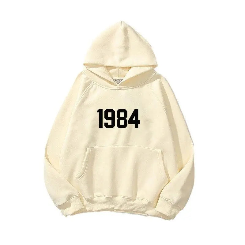 Trendy Brand High Street Loose Velvet Hoodie 1984 Unisex - sneakershuborg