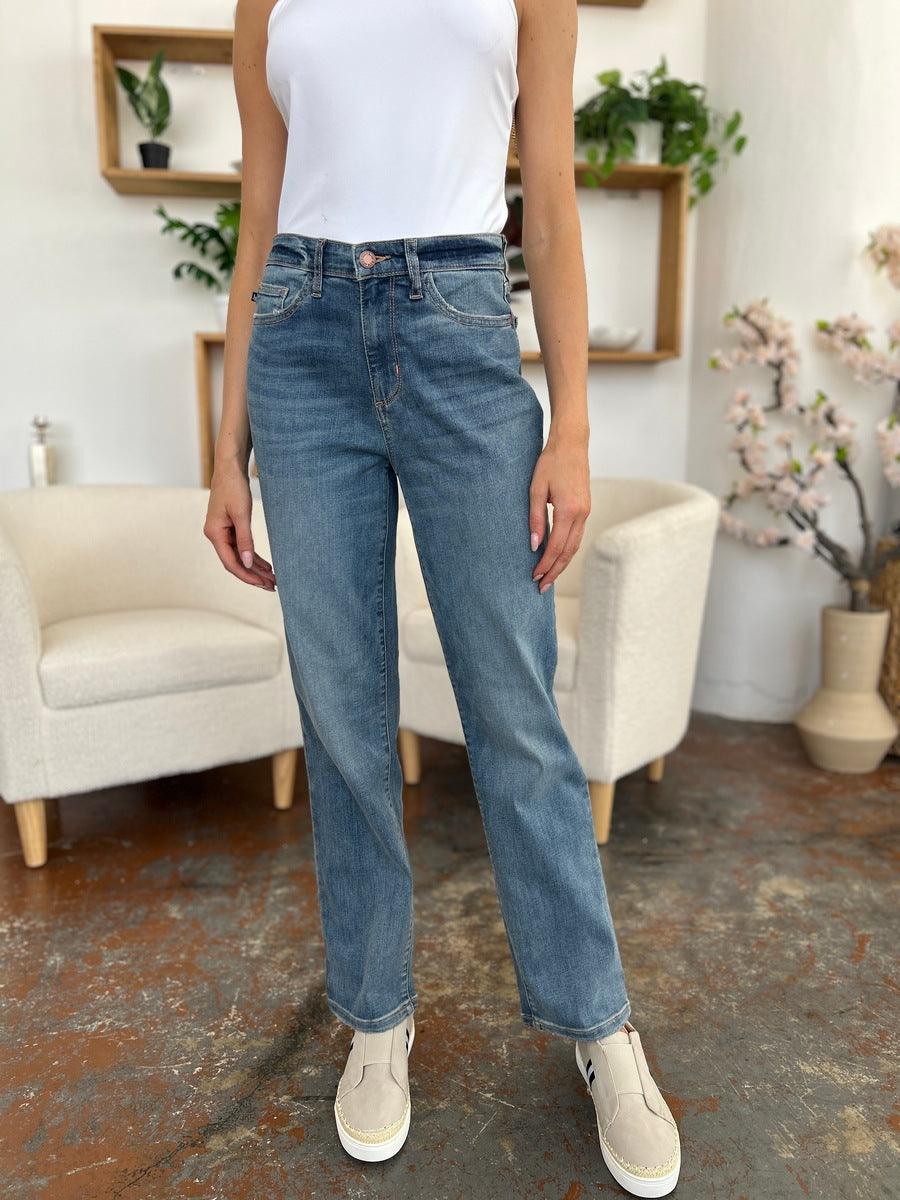 Judy Blue Full Size High Waist Straight Jeans - sneakershuborg