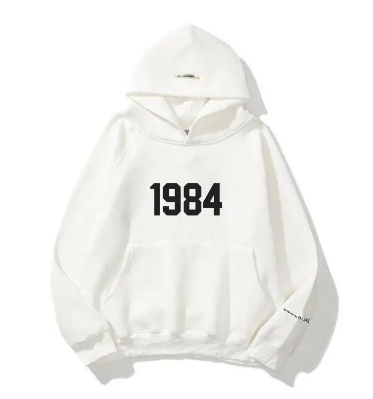 Trendy Brand High Street Loose Velvet Hoodie 1984 Unisex - sneakershuborg