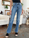 Judy Blue Full Size Mid-Rise Waist Straight Jeans - sneakershuborg