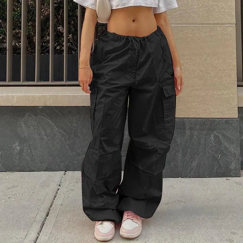 Street Overalls Fashion Casual Low Waist Cargo Pants - sneakershuborg