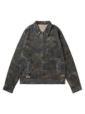 Sneakerhub Mud-dyed Distressed Camouflage Jacket - sneakershuborg