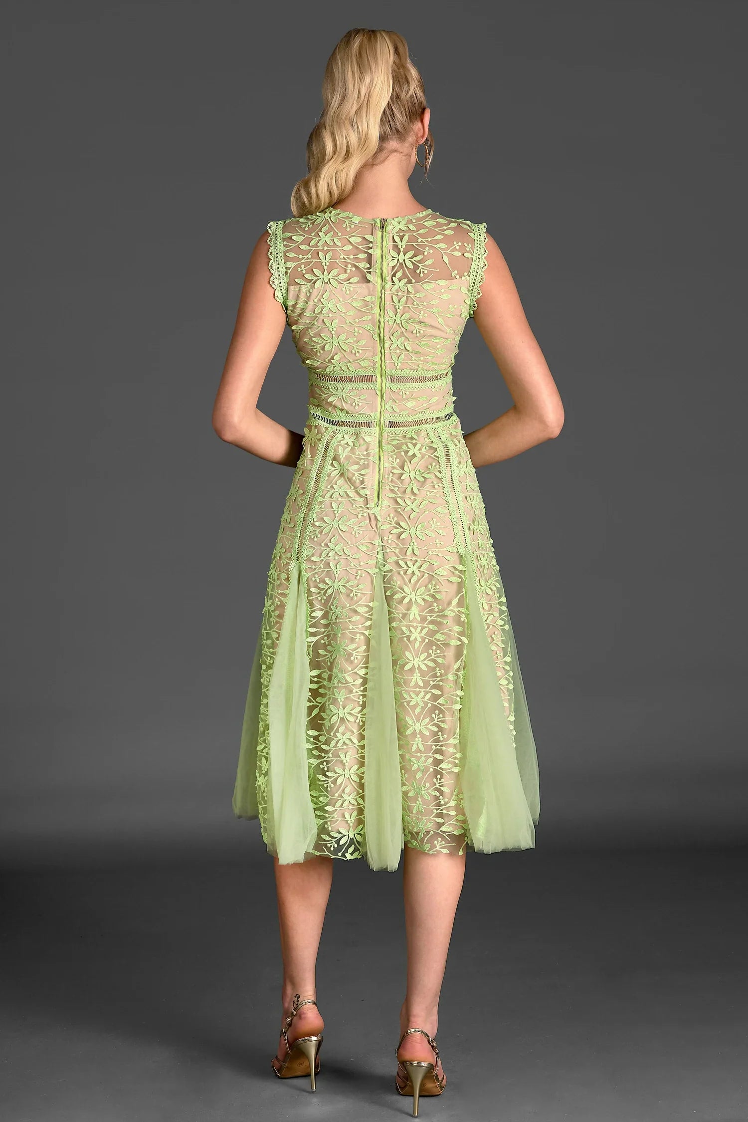 Tassoti Sleeveless Lace Embroidered Dress sneakershuborg