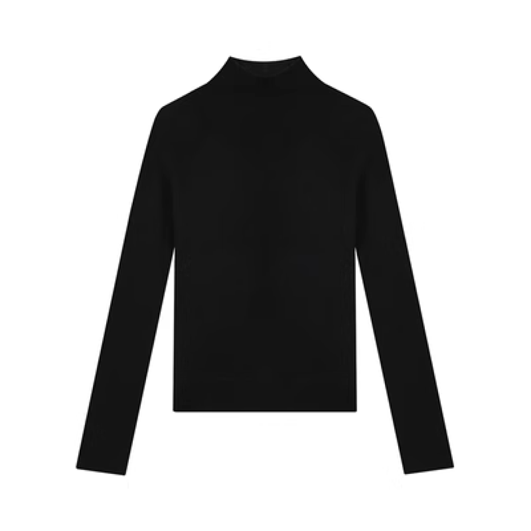 Wool Mock Neck Knit Top - sneakershuborg