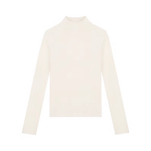 Wool Mock Neck Knit Top - sneakershuborg