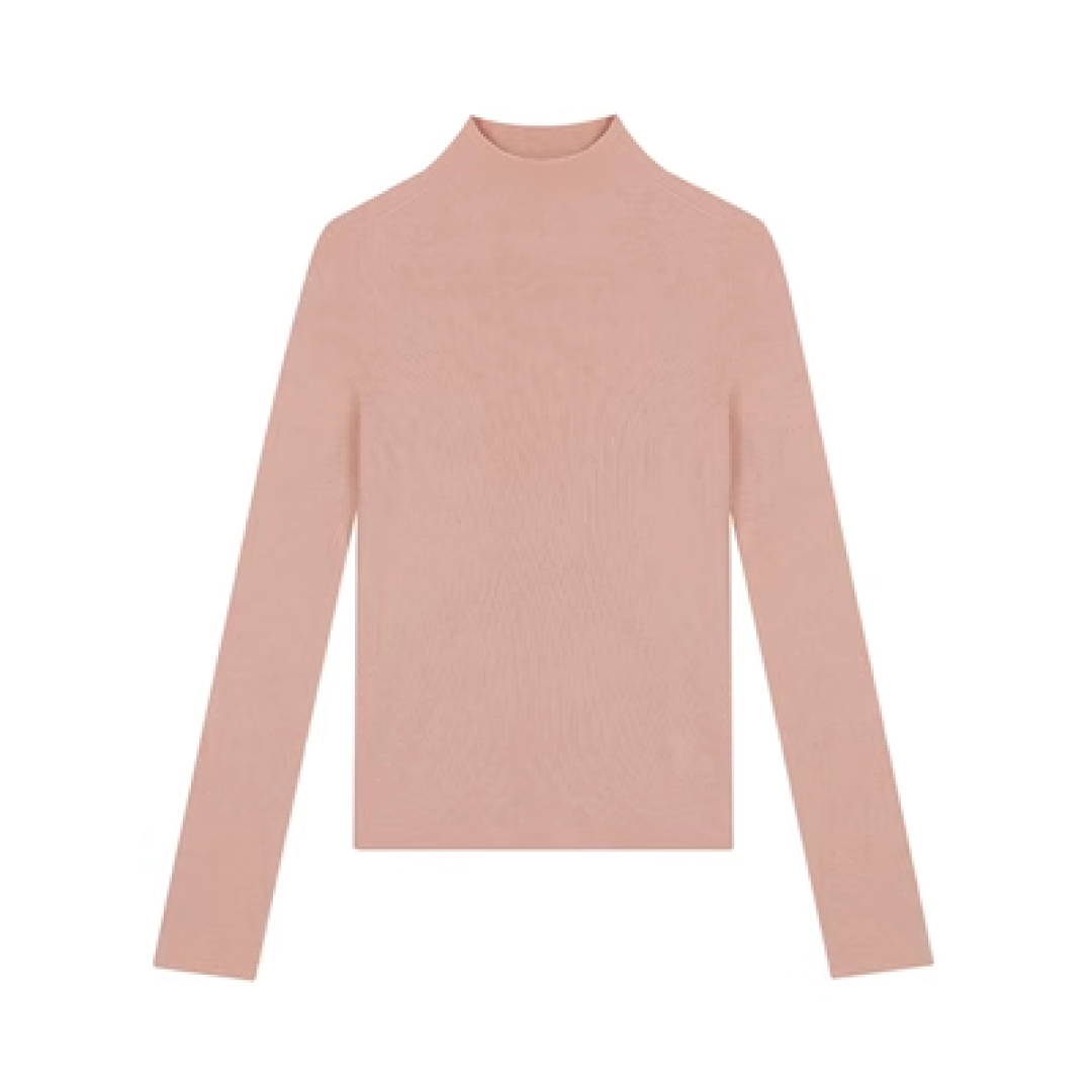 Wool Mock Neck Knit Top - sneakershuborg