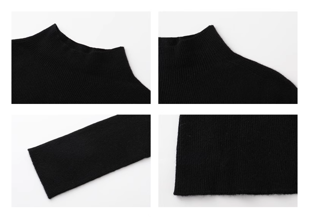 Wool Mock Neck Knit Top - sneakershuborg