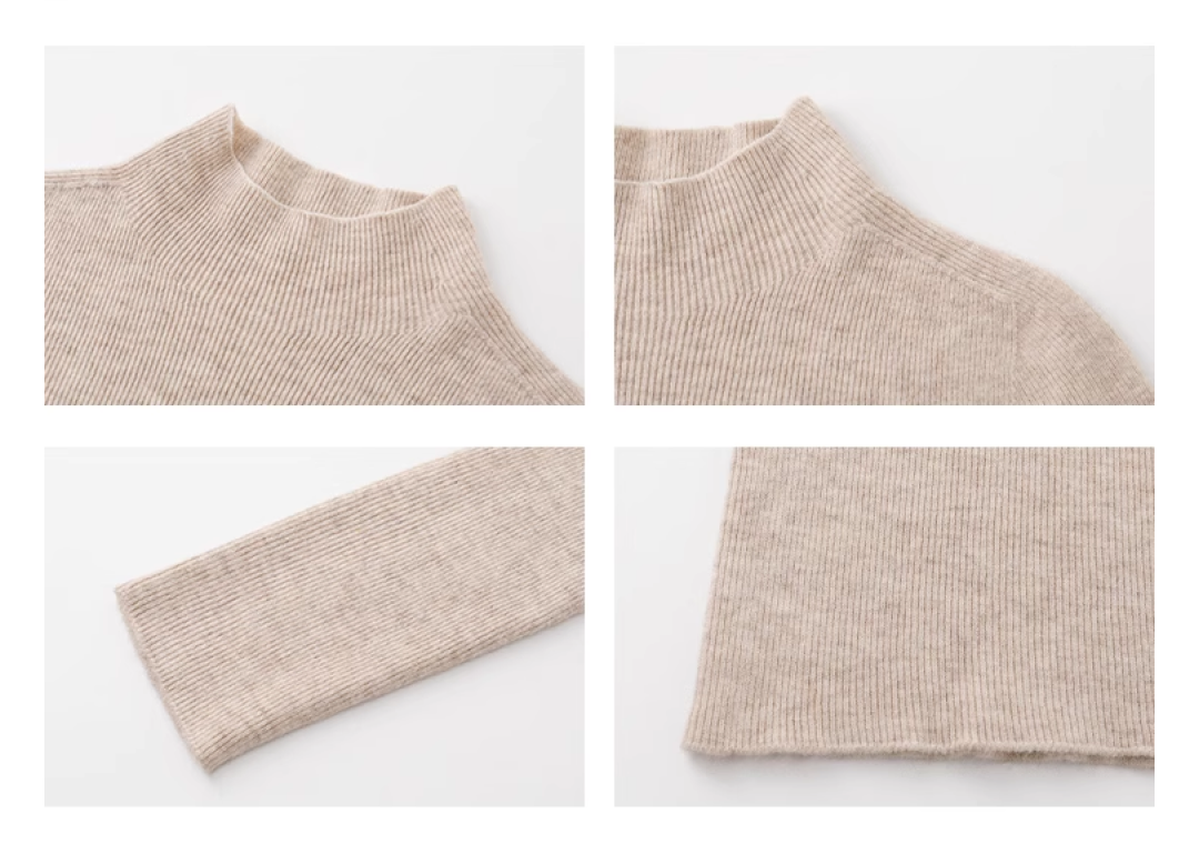 Wool Mock Neck Knit Top - sneakershuborg