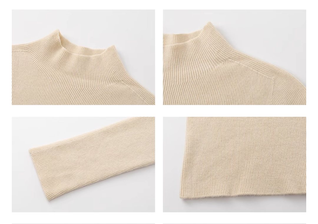 Wool Mock Neck Knit Top - sneakershuborg