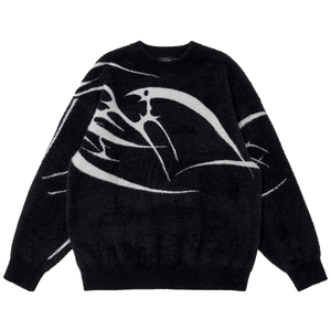 Abstract Bird Fleece Sweater sneakershuborg