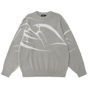 Abstract Bird Fleece Sweater sneakershuborg