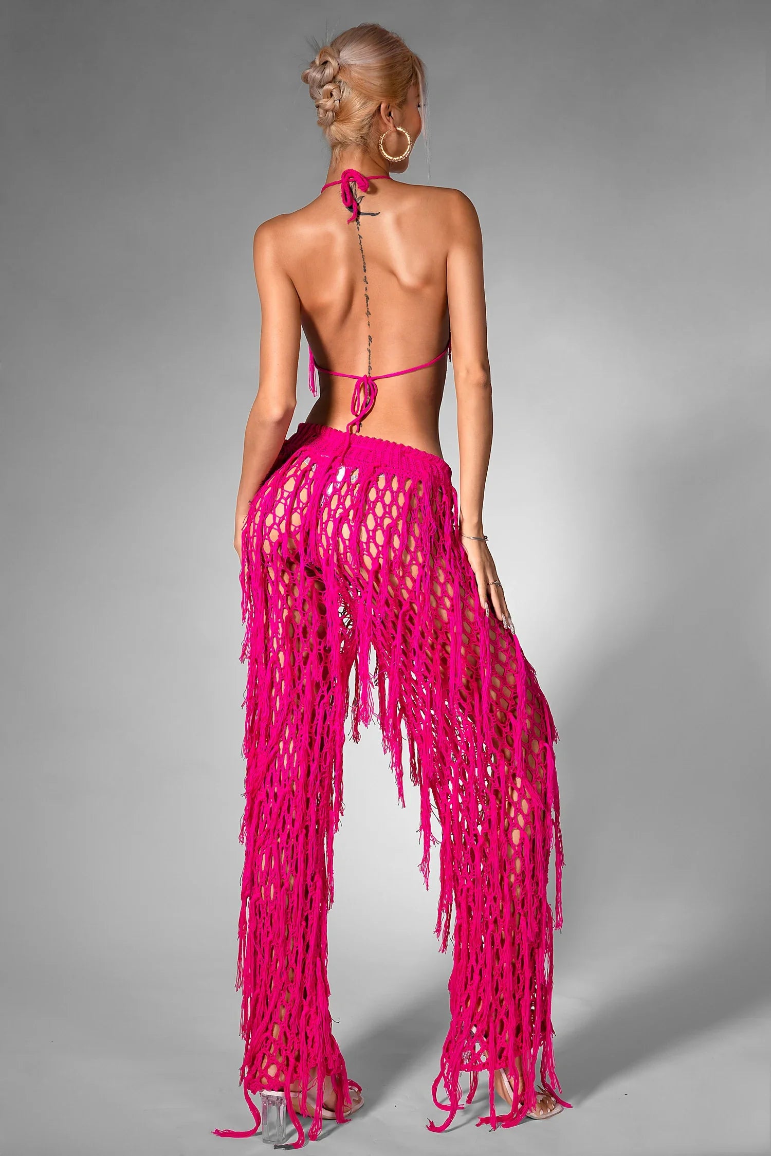 Annaleyza Knit Fringe Halter Set sneakershuborg