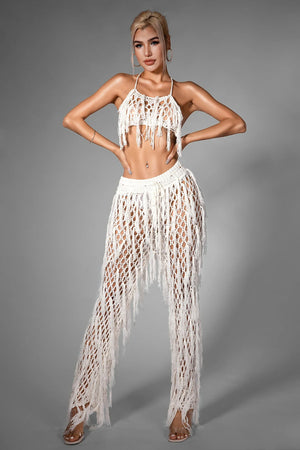 Annaleyza Knit Fringe Halter Set sneakershuborg