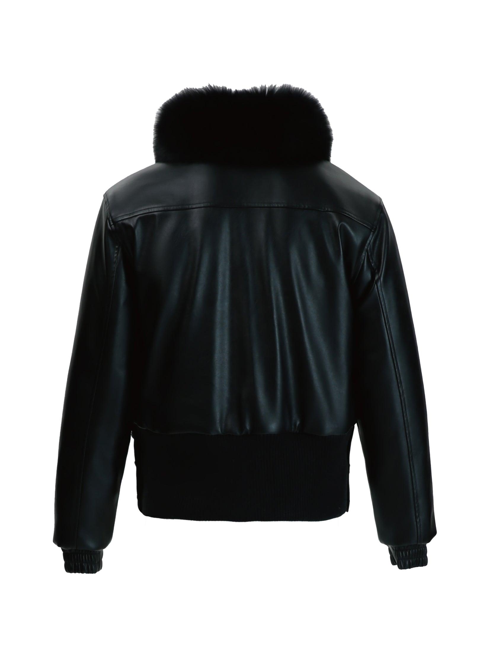 Winter-Ready Pu Leather Jacket With Removable Fur Collar - sneakershuborg