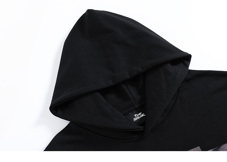 Black hoodie mens streetwear - sneakershuborg