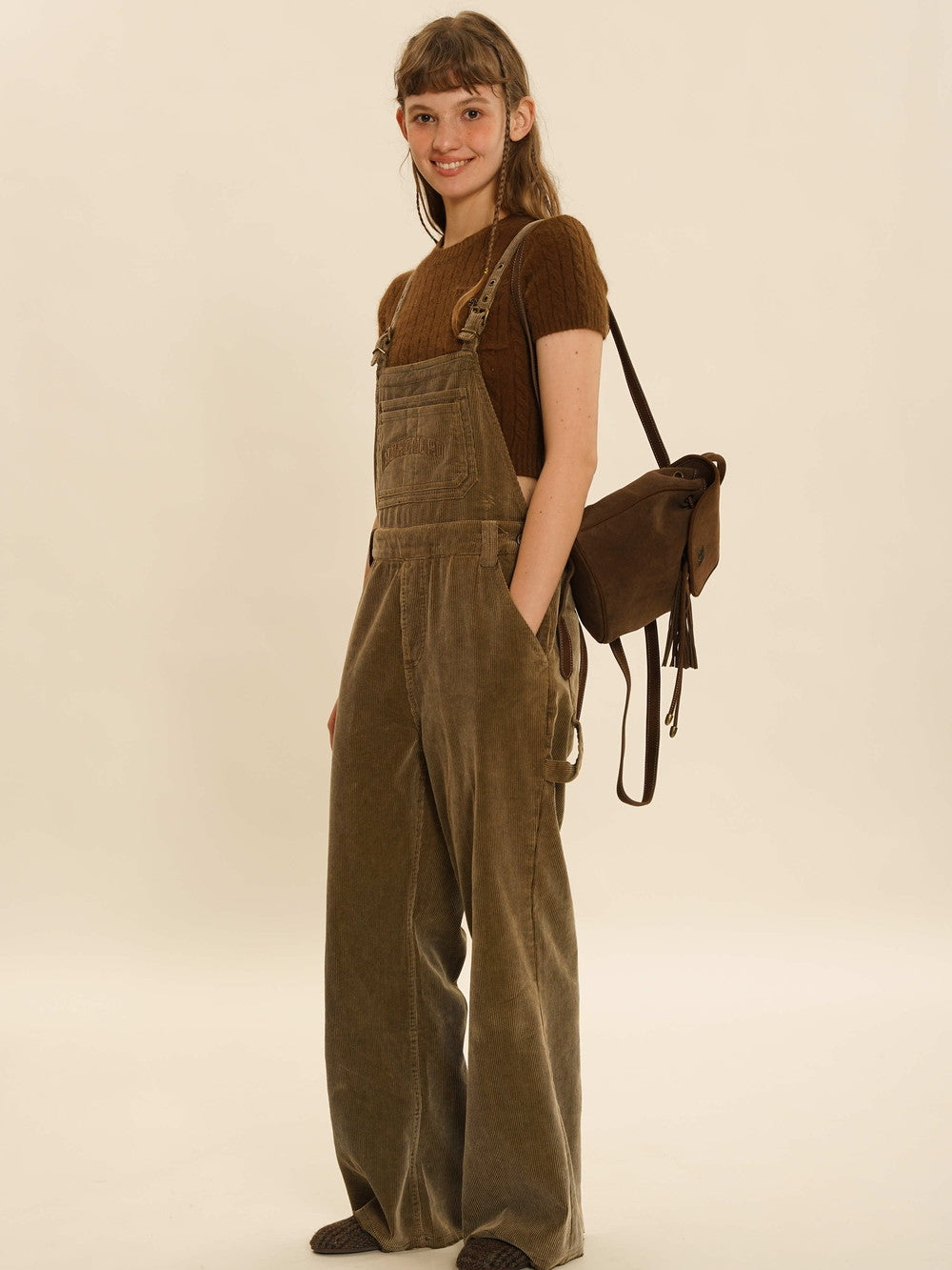 Wide-Leg Corduroy Overalls - sneakershuborg