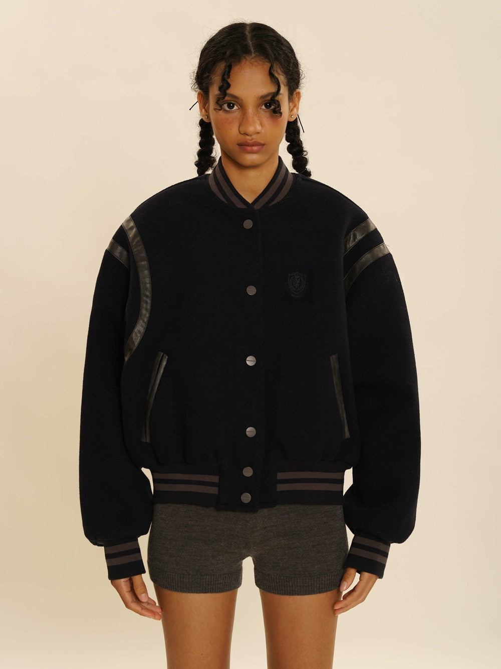 Wool Blouson With Back Logo - Casual Line - sneakershuborg