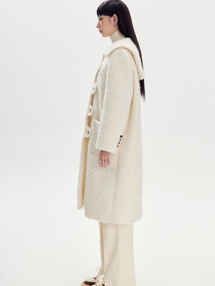 Wool Wave Sailor-Collar Coat - sneakershuborg