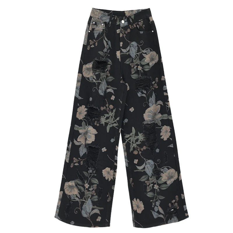 ABWEAR Blooming Botanica Wide-Leg Jeans sneakershuborg