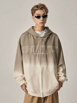 BWTO Gradient Oversized Zip Hoodie sneakershuborg