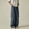 Pinstriped Wide-Leg Cargo Utility Pants sneakershuborg