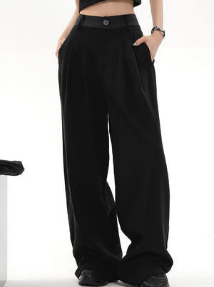 Wide-Leg Palazzo Pants - High-Waisted Loose Fit Trousers sneakershuborg