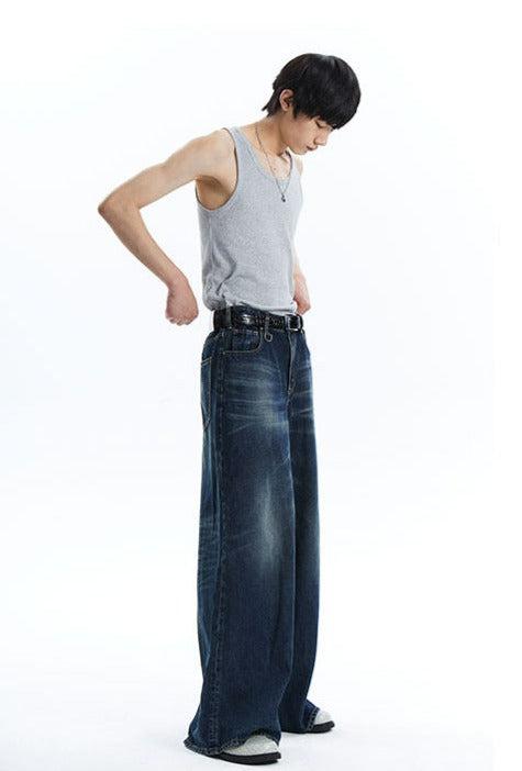 Wide Cut Whiskered Jeans - sneakershuborg