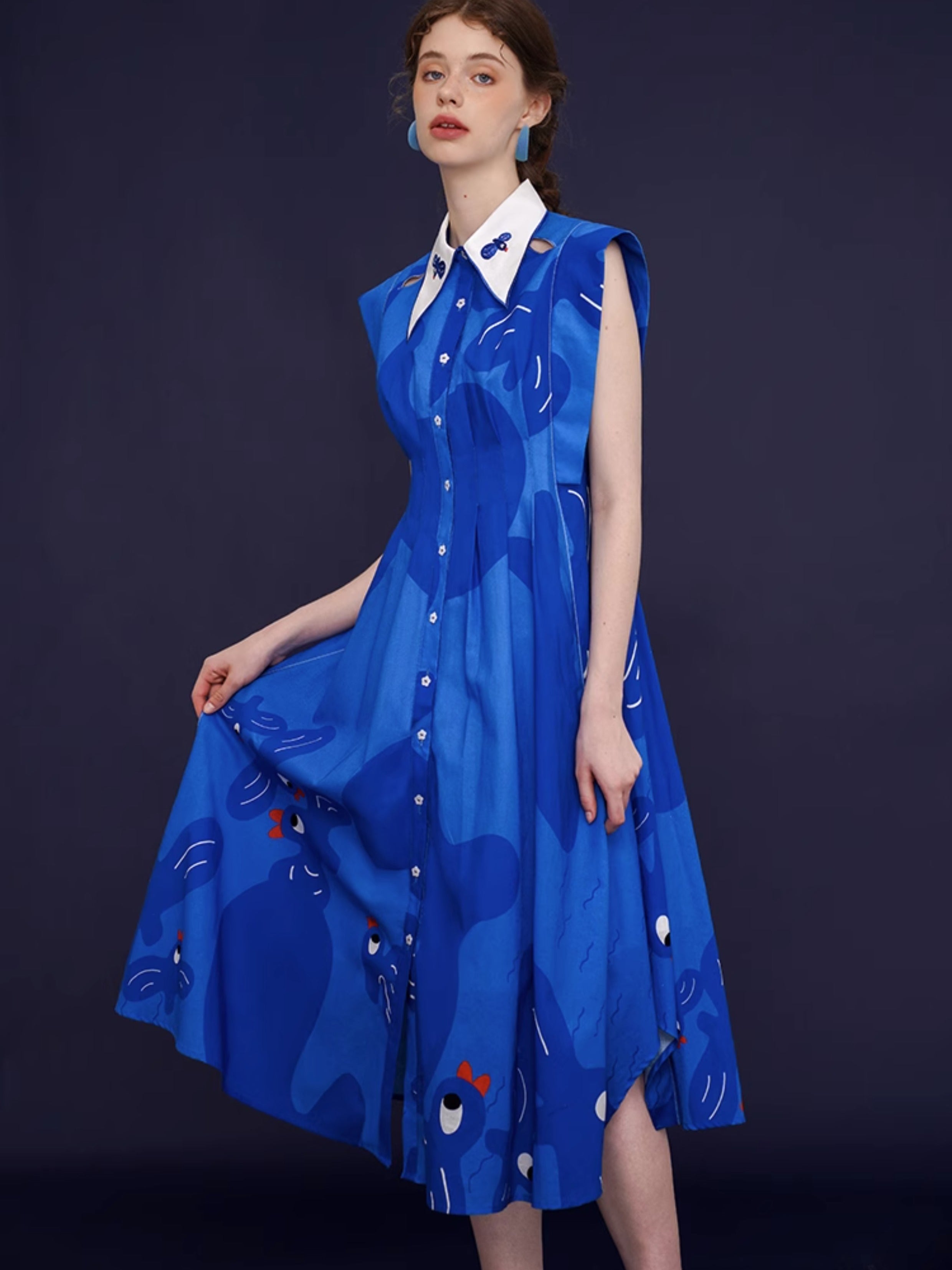 Whimsical Blue Bird Dress - sneakershuborg