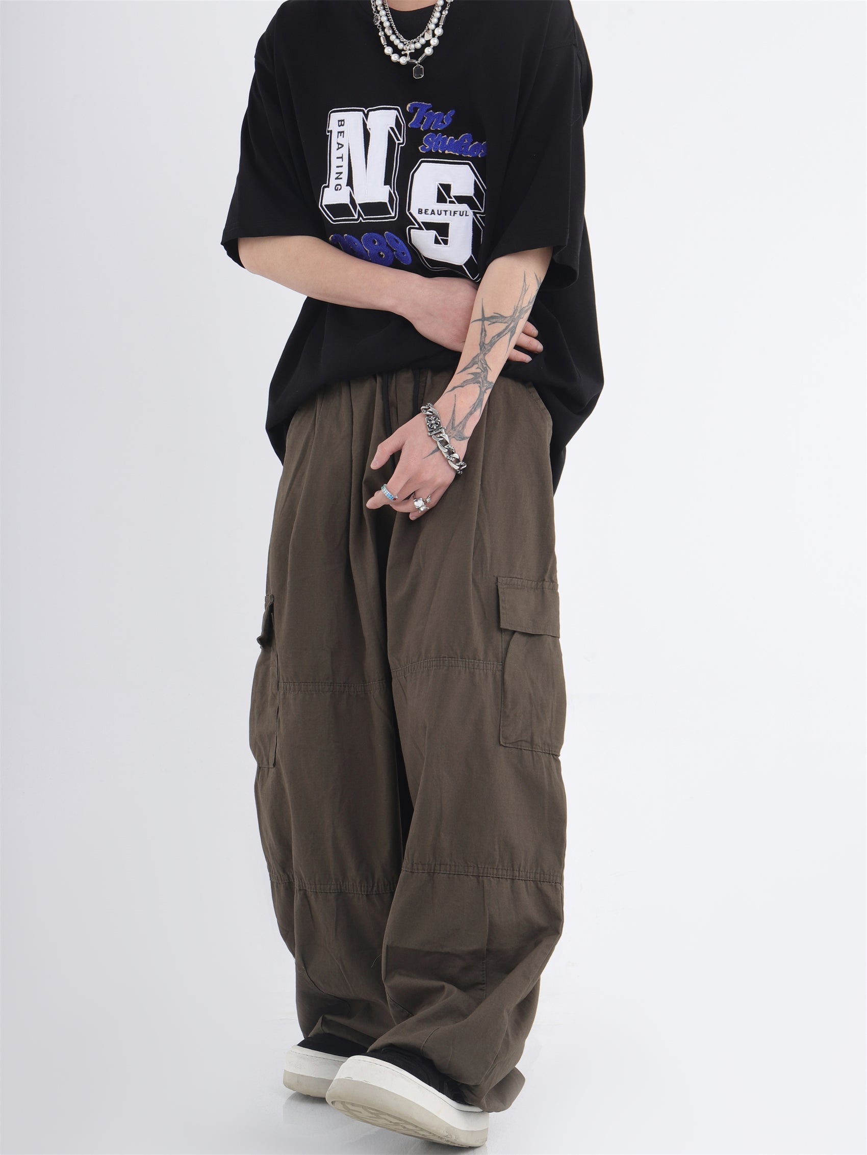 Wide Leg Casual Pants With Pockets - sneakershuborg