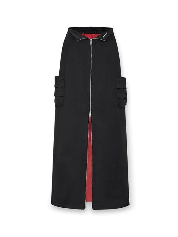 Zippered Slit Work Skirt - sneakershuborg