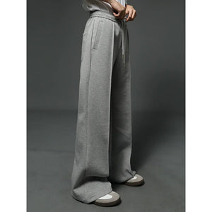 Wide-Leg Black Drawstring Lounge Pants sneakershuborg