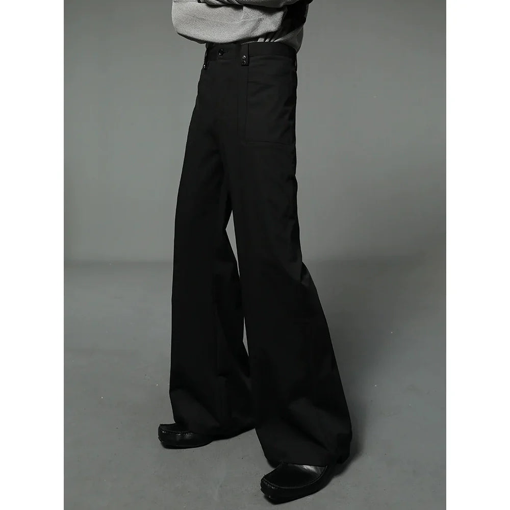 High-Waisted Flared Dress Trousers sneakershuborg