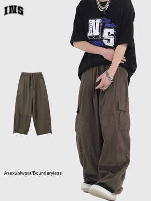 Wide Leg Casual Pants With Pockets - sneakershuborg