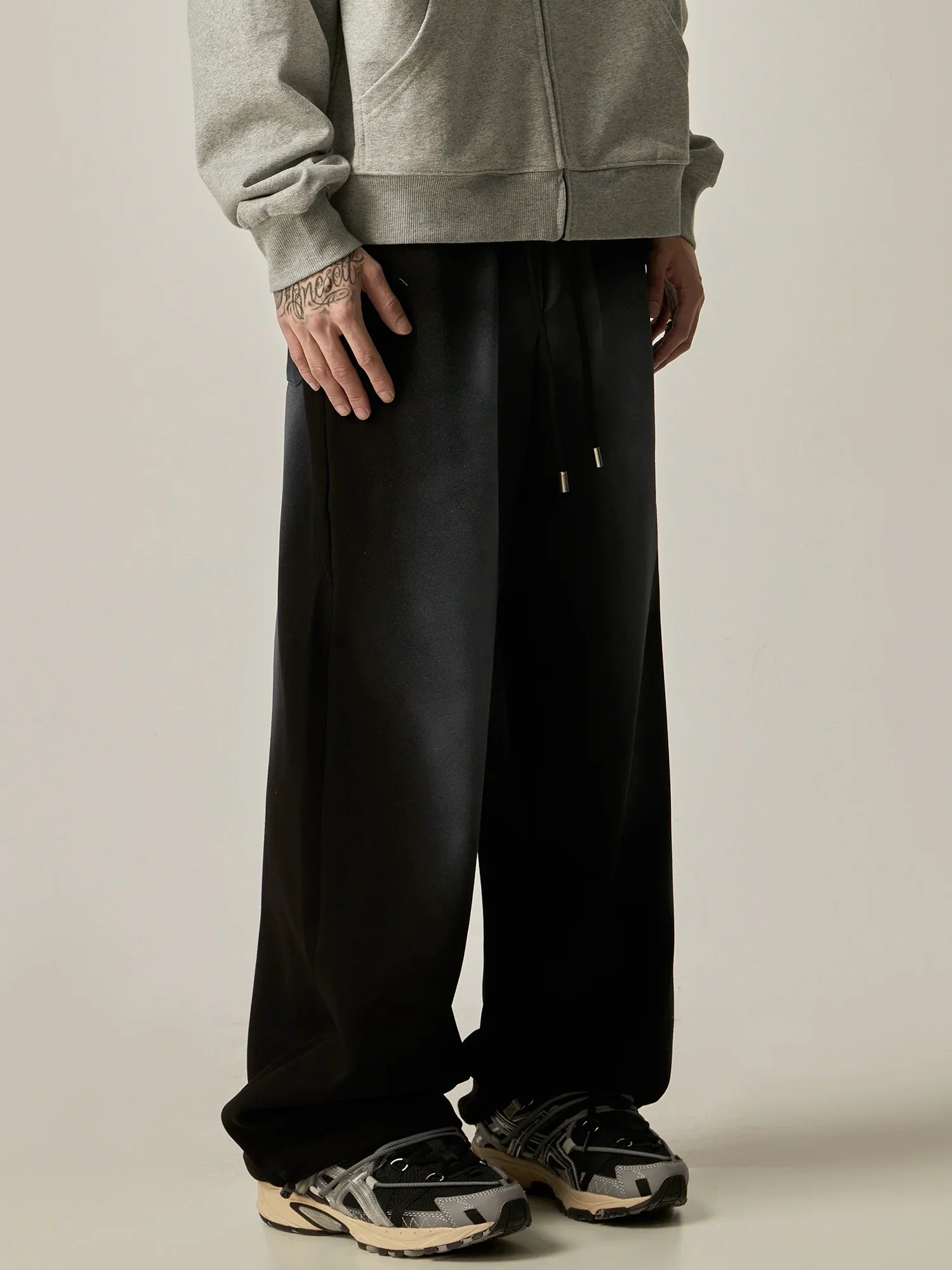 Silky Wide-Leg Drawstring Lounge Pants sneakershuborg