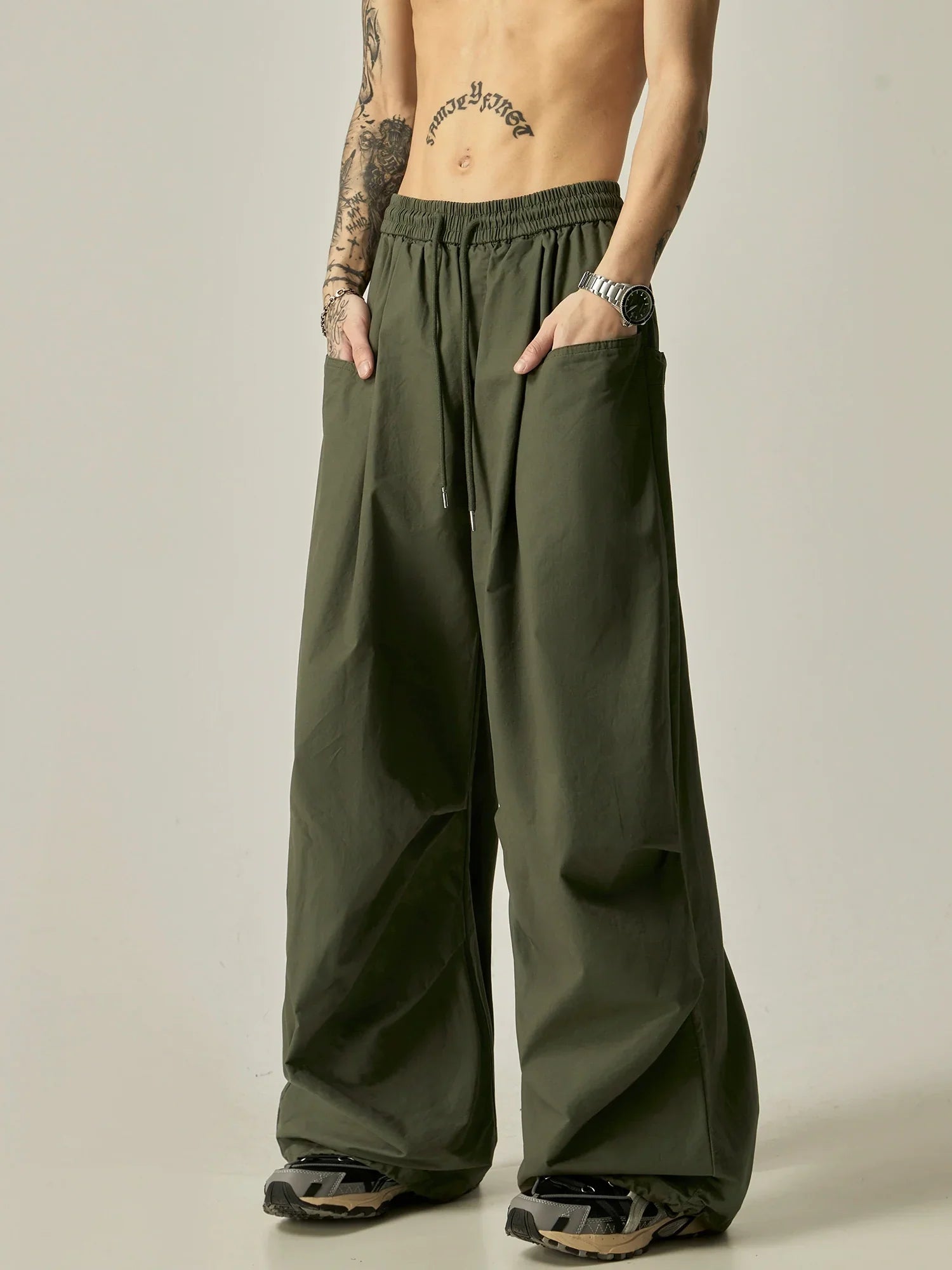 Ultra-Relaxed Wide-Leg Drawstring Lounge Pants sneakershuborg