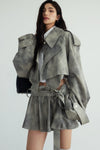 Storm Cloud Cropped Trench Jacket sneakershuborg