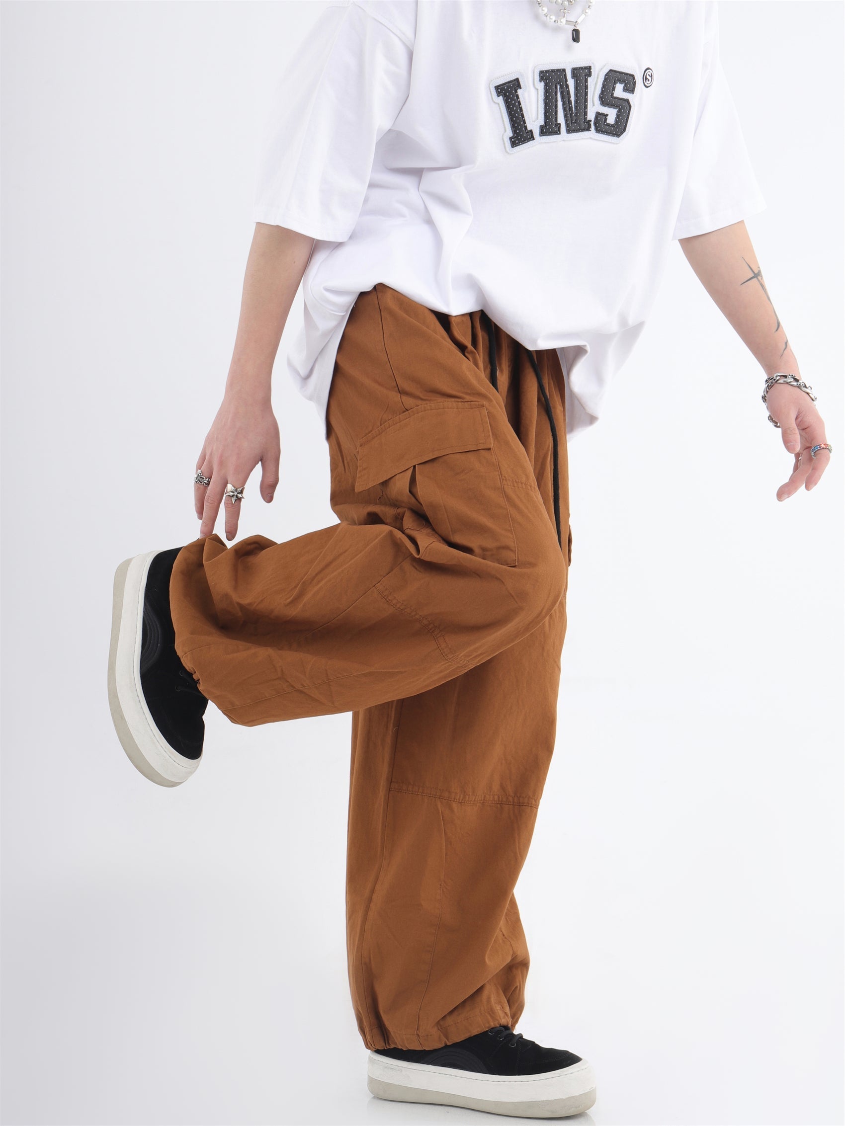 Wide Leg Casual Pants With Pockets - sneakershuborg