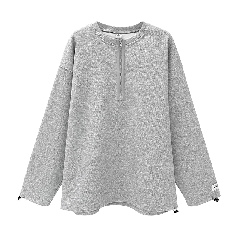 Zipped Charm Crewneck Sweatshirt - sneakershuborg